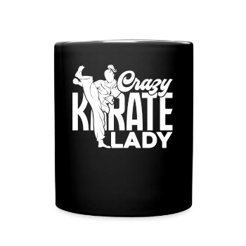 Karate Crazy Karate Lady - Full Colour Mug - black - Front