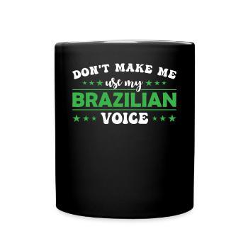 Don't force me to use my Jamaican voice - Full Colour Mug - black - Front