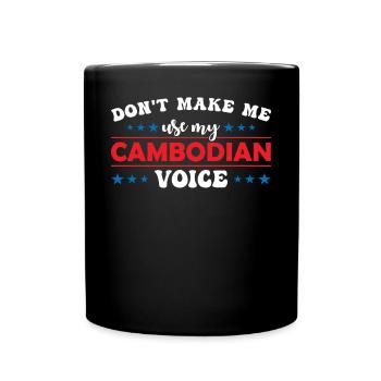 Zwinge Mich Nicht, Meine Puertoricanische Stimme - Tasse einfarbig - Schwarz - Vorne