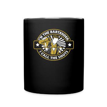 I'm The Bartender I Call The Shots Barman - Full Colour Mug - black - Front