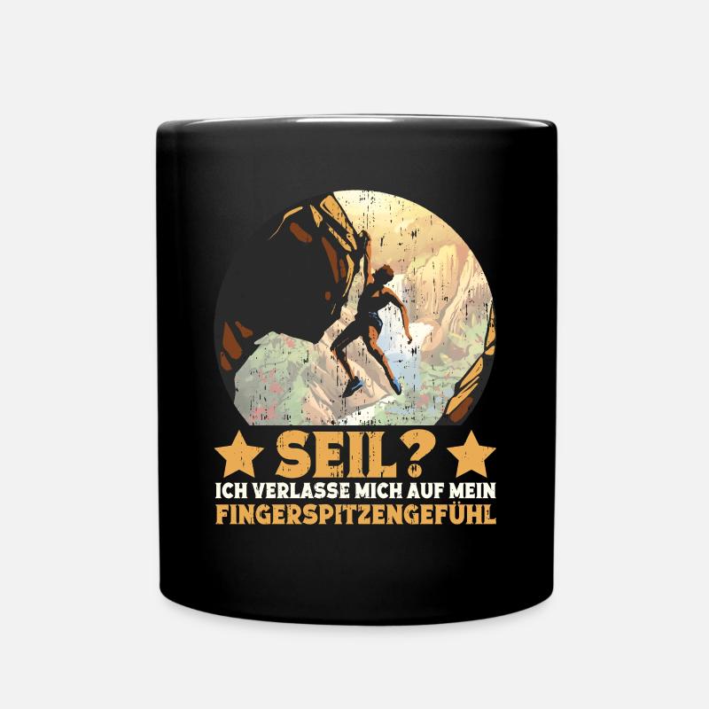Boulderer Bouldern Klettern Freeclimbing - Tasse einfarbig - Schwarz