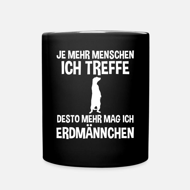 Erdmännchen - Tasse einfarbig - Schwarz