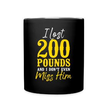 Happy Divorce Party I Lost 200 - Tasse einfarbig - Schwarz - Vorne
