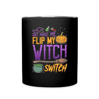 Ne me fais pas basculer mon interrupteur de sorcière - Halloween - Mug uni - noir - Devant