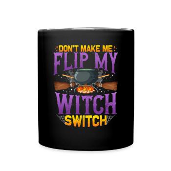 Ne me fais pas basculer mon interrupteur de sorcière - Halloween - Mug uni - noir - Devant