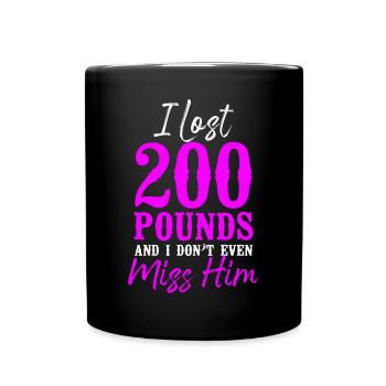 Happy Divorce Party I Lost 200 - Tasse einfarbig - Schwarz - Vorne