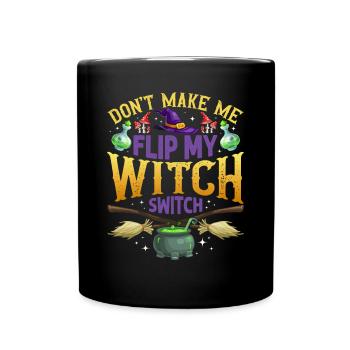 Ne me fais pas basculer mon interrupteur de sorcière - Halloween - Mug uni - noir - Devant