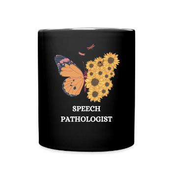 Speech Pathologist SLP Speech Therapy - Full Colour Mug - black - Front