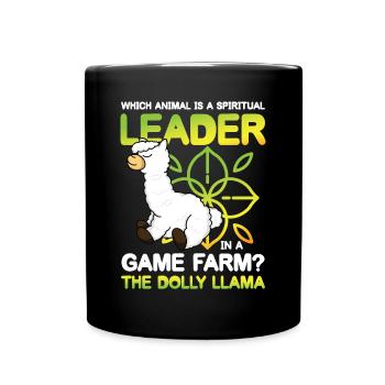 Animal Spiritual Leader Game Farm Dolly Llama - Tasse einfarbig - Schwarz - Vorne