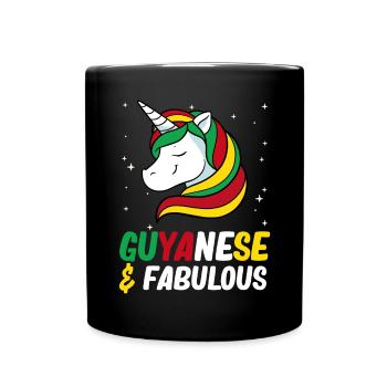 Guyana Flag Guyanese Guyana - Full Colour Mug - black - Front