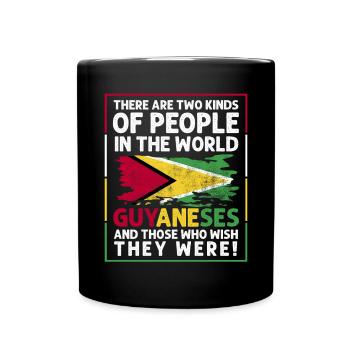 Guyana Flag Guyanese Guyana - Full Colour Mug - black - Front