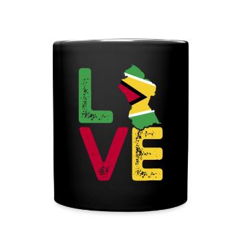 Guyana Flag Guyanese Guyana - Full Colour Mug - black - Front