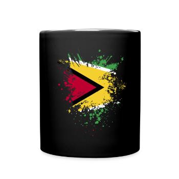 Guyana Flag Guyanese Guyana - Full Colour Mug - black - Front