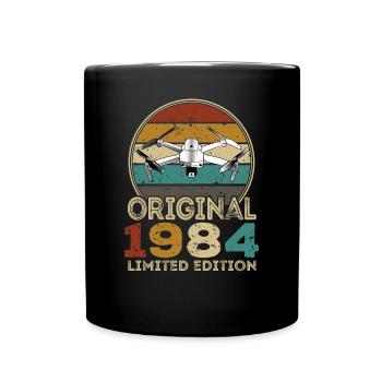 Drone Pilot Whoop Copter FPV UAS Pilot Drone 1984 - Full Colour Mug - black - Front