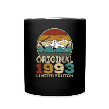 Drone Pilot Whoop Copter FPV UAS Pilot Drone 1993 - Full Colour Mug - black - Front