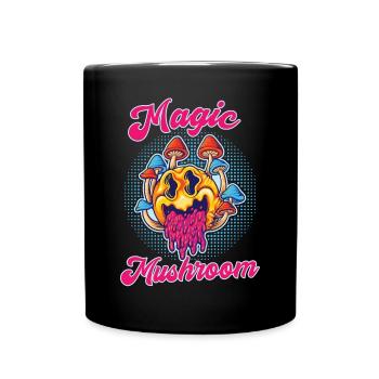 Magic Mushroom Psychedelic Art - Full Colour Mug - black - Front