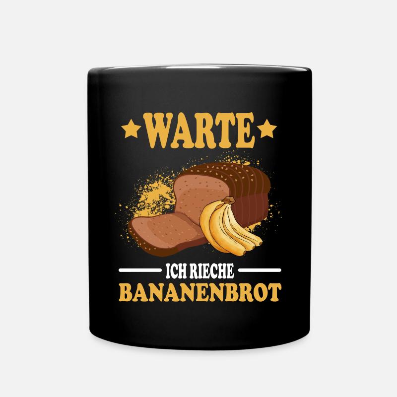 Bananen Brot Bäcker - Tasse einfarbig - Schwarz