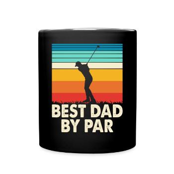 Golf Papa Vater - Tasse einfarbig - Schwarz - Vorne