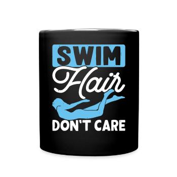 Schwimmen Schwimmer - Tasse einfarbig - Schwarz - Vorne