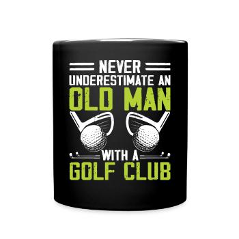 Golf Golfer - Tasse einfarbig - Schwarz - Vorne