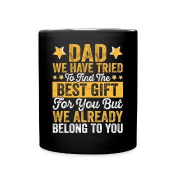 Papa Vater Vatertag - Tasse einfarbig - Schwarz - Vorne