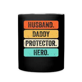 Papa Vater Vatertag - Tasse einfarbig - Schwarz - Vorne