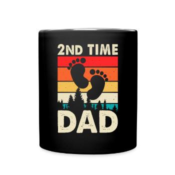 Papa Vater Vatertag - Tasse einfarbig - Schwarz - Vorne