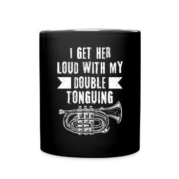 Mellophonist, Musical Instrument Orchestra, - Full Colour Mug - black - Front