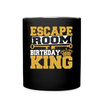 Hommes Mystery Challenge Escaped Room Birthday King P - Mug uni - noir - Devant
