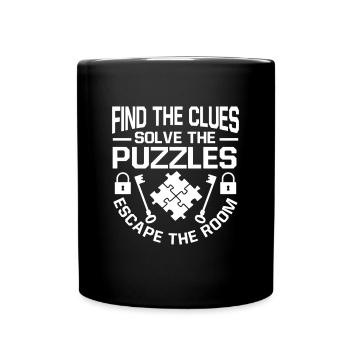 Mystère Trouver les indices Résoudre Les énigmes Évasion Ro - Mug uni - noir - Devant