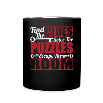 Trouver les indices Résoudre les énigmes Salle d’évasion Chall - Mug uni - noir - Devant