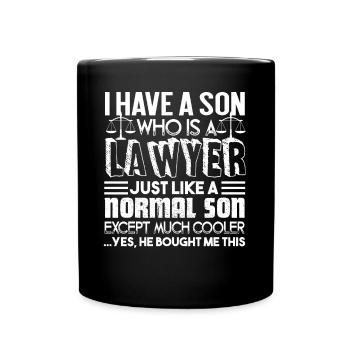 Lawyer My Son Is A Lawyer - Full Colour Mug - black - Front