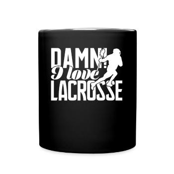 Lacrosse I Love Lacrosse - Full Colour Mug - black - Front