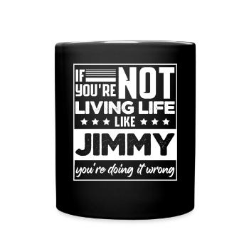 Jimmy drôle de dicton - Mug uni - noir - Devant