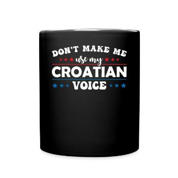 Ne me forcez pas à utiliser ma voix française - Mug uni - noir - Devant