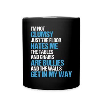 Hommes maladroits - Mug uni - noir - Devant