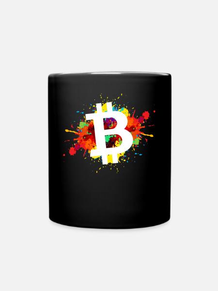 Bitcoin Krypto Kryptowährung - Tasse einfarbig - Schwarz