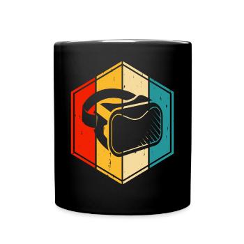 VR Virtuel Reality - Tasse einfarbig - Schwarz - Vorne