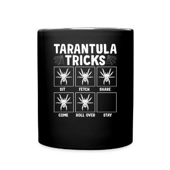 Tarantula tricks pet spider owners - Full Colour Mug - black - Front