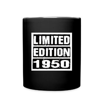 Limited Edition 1950 Geburtstag 1950 Vintage Retro - Tasse einfarbig - Schwarz - Vorne