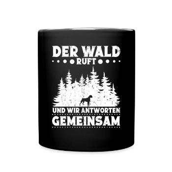 Waldmensch Naturliebhaber Baum Natur Waldliebe - Tasse einfarbig - Schwarz - Vorne