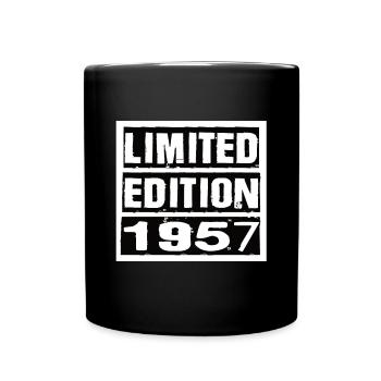 Limited Edition 1957 Geburtstag 1957 Vintage Retro - Tasse einfarbig - Schwarz - Vorne