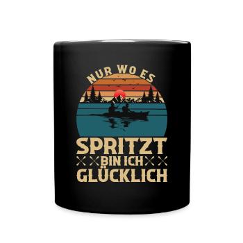 Kajak Paddler Kajakfahrer Paddeln Kajakfahren - Tasse einfarbig - Schwarz - Vorne