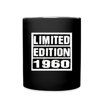 Limited Edition 1960 Birthday 1960 Vintage Retro - Full Colour Mug - black - Front