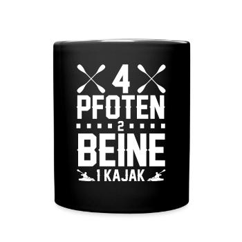 Kajakfahrer Kajak Paddler Paddler Kajakfahren - Tasse einfarbig - Schwarz - Vorne