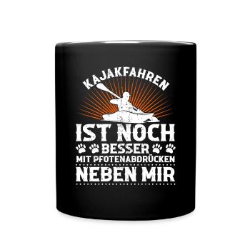 Kajakfahrer Kajak Paddler Paddeln Kajakfahren - Tasse einfarbig - Schwarz - Vorne