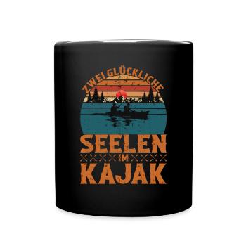 Kajakfahren Paddeln Kajak Spruch Kajakfahrer - Tasse einfarbig - Schwarz - Vorne