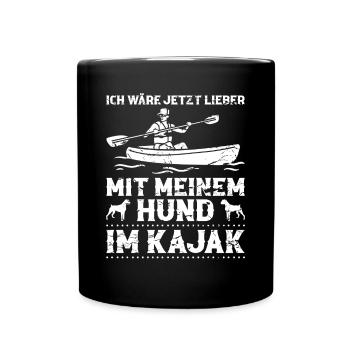 Kajakfahrer Humor Paddeln Kajak Kajakfahren - Tasse einfarbig - Schwarz - Vorne