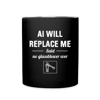 verrier soufflé de verre déformation Stolzer - Mug uni - noir - Devant
