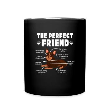 Cadeau de chien de bétail australien - Mug uni - noir - Devant